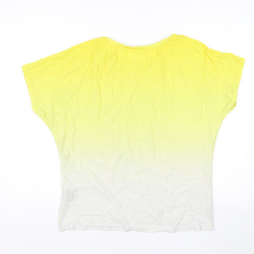 M&Co Womens Yellow   Basic Blouse Size M