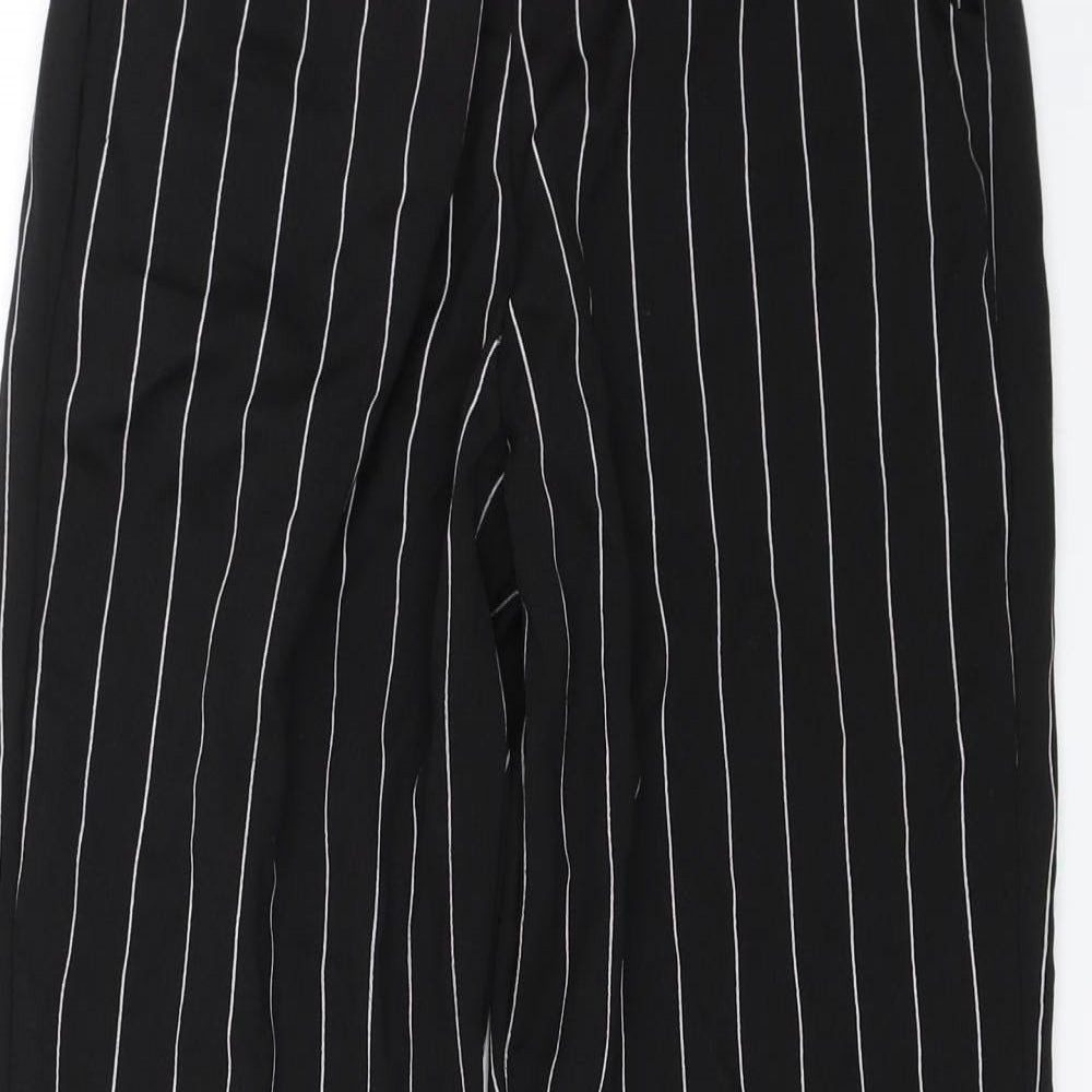 New Look Womens Black Striped  Trousers  Size 6 L24 in