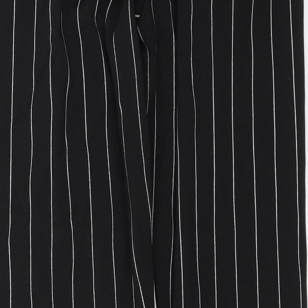 New Look Womens Black Striped  Trousers  Size 6 L24 in