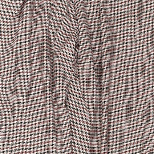 Berska Womens Red Check  Cropped Trousers Size XS L24 in