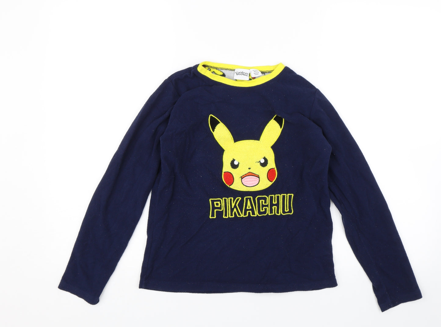 Primark Boys Blue Solid   Pyjama Top Size 10-11 Years  - Pokemon