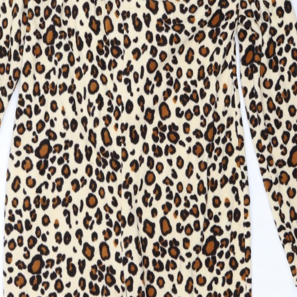 M&S Womens Brown Animal Print  Top One Piece Size 10