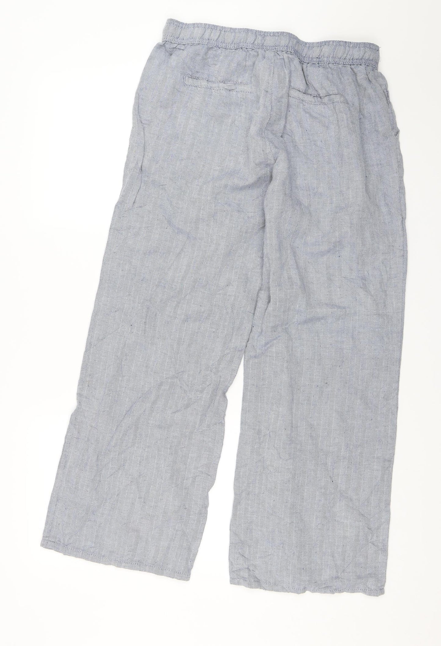 M&S Womens Blue   Trousers  Size 12 L26 in