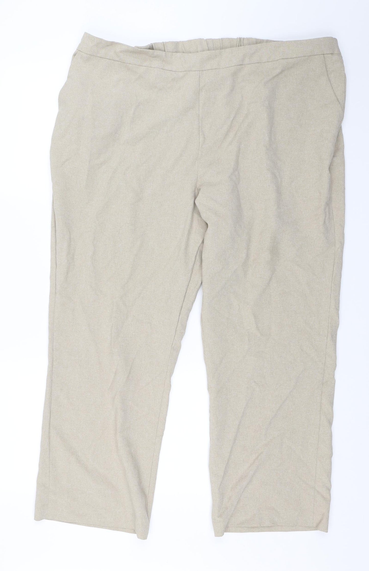 Bonmarché Womens Beige   Capri Trousers Size 22 L24 in