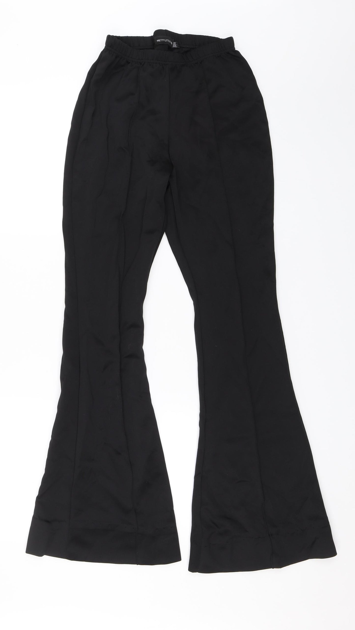 PRETTYLITTLETHING Womens Black   Trousers  Size 8 L29 in