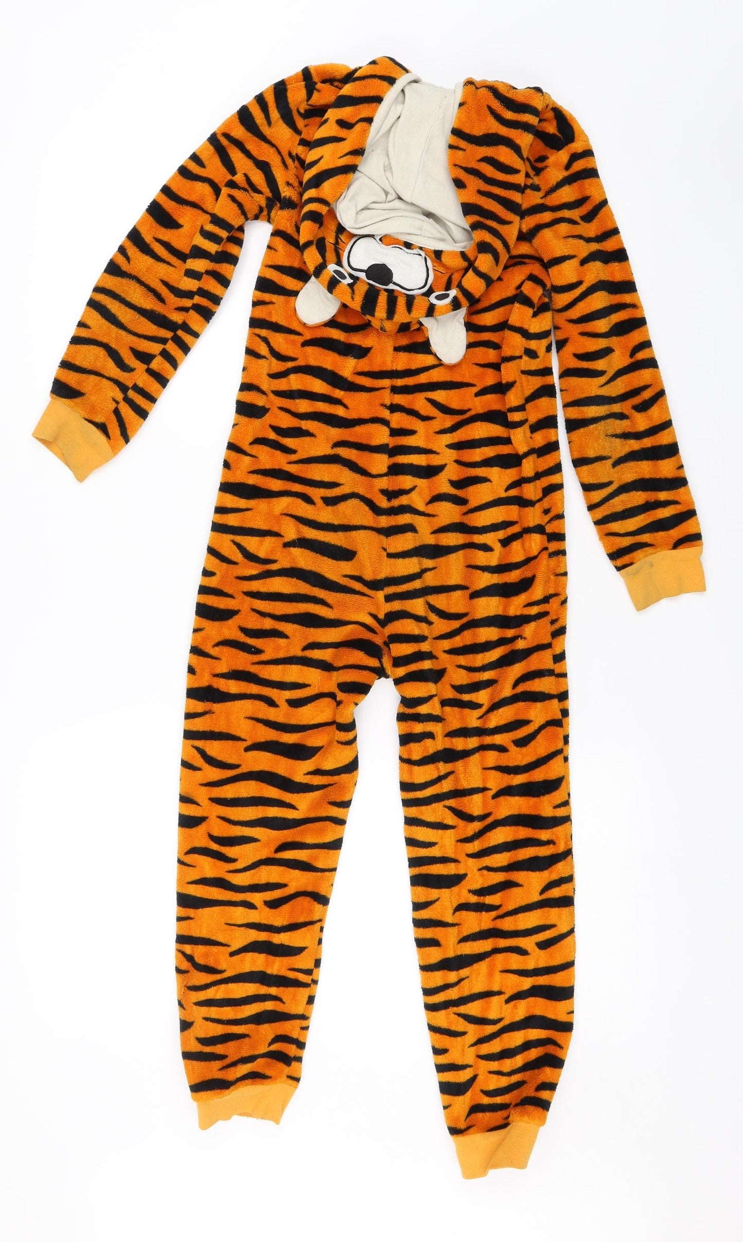 John Lewis Boys Orange Striped   One Piece Size 8 Years