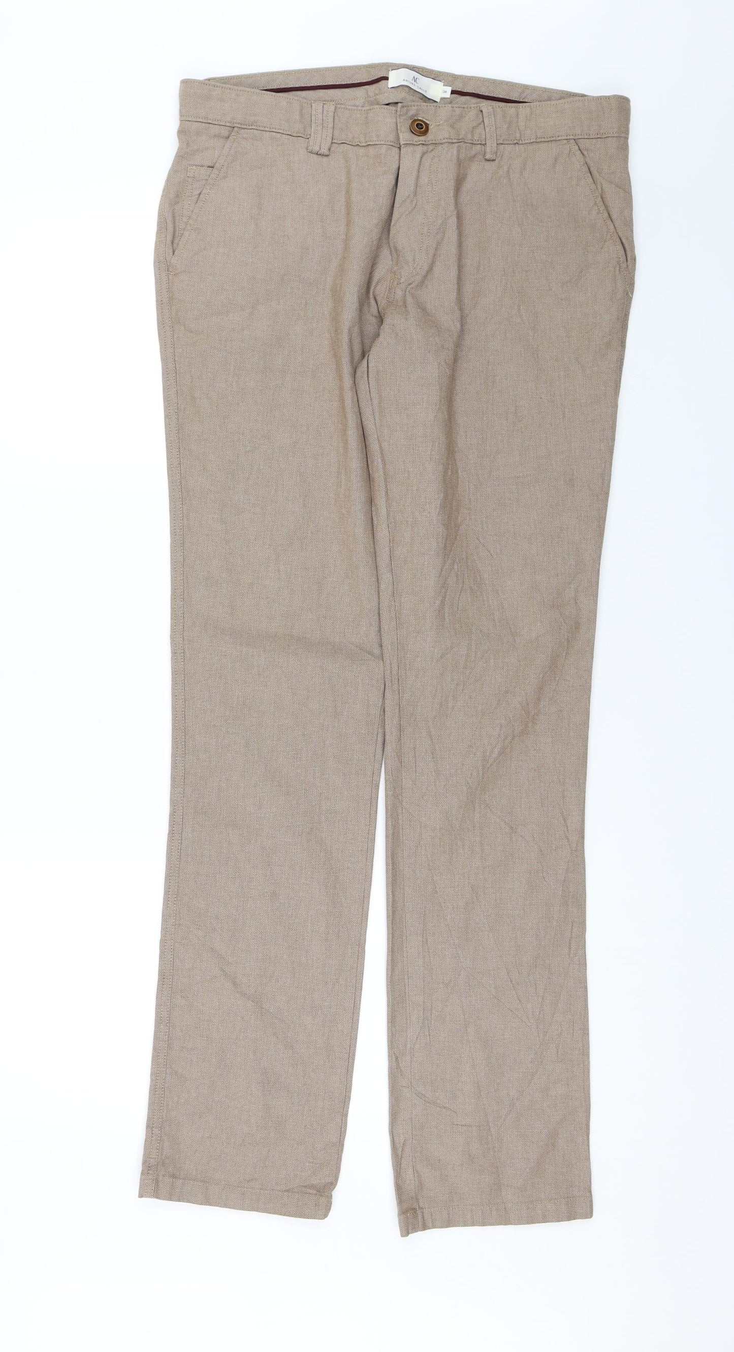 Arturo Calle Mens Brown   Trousers  Size 34 in L31 in