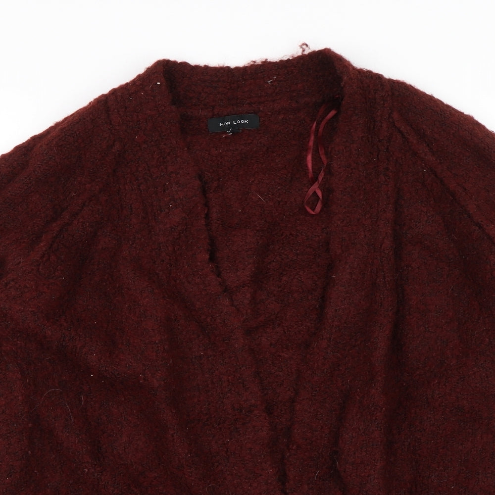 New Look Womens Red   Cardigan Jumper Size S
