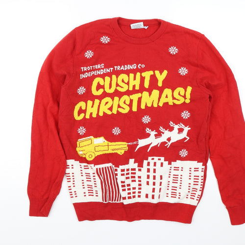 Only Fools & Horses Mens Red   Pullover Jumper Size M  - Christmas Jumper