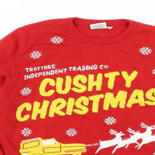 Only Fools & Horses Mens Red   Pullover Jumper Size M  - Christmas Jumper