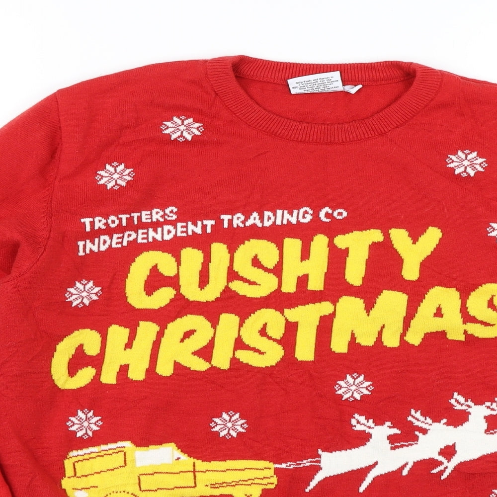 Only Fools & Horses Mens Red   Pullover Jumper Size M  - Christmas Jumper