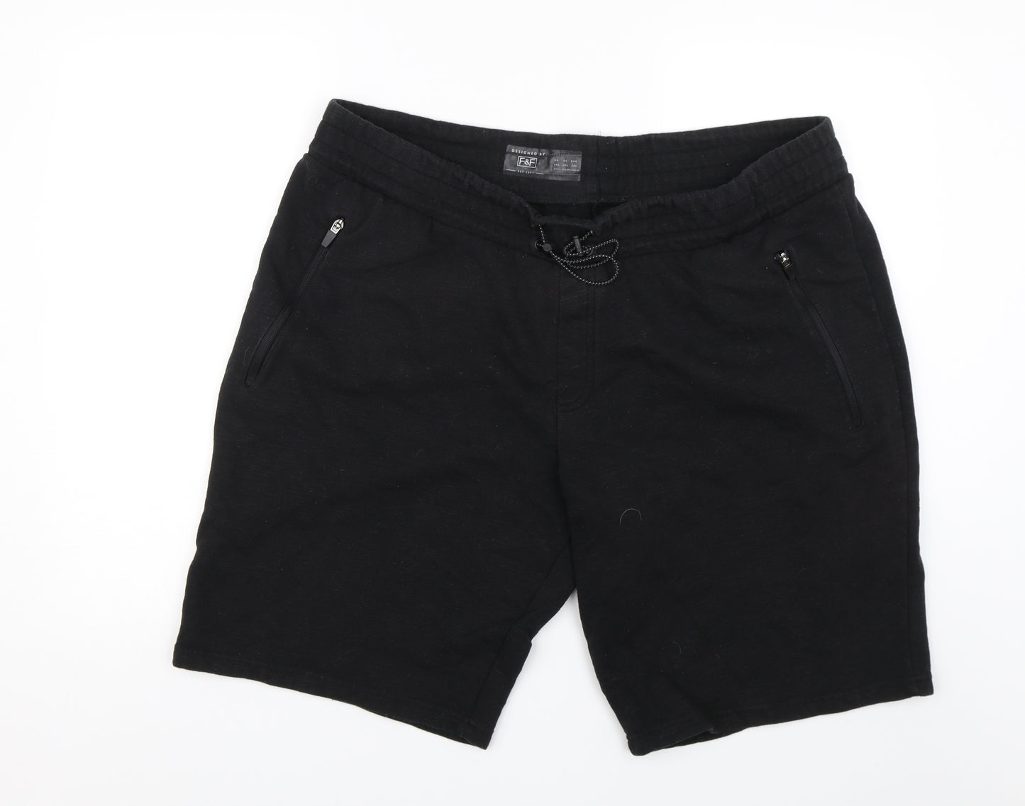 F&F Mens Black   Sweat Shorts Size 2XL