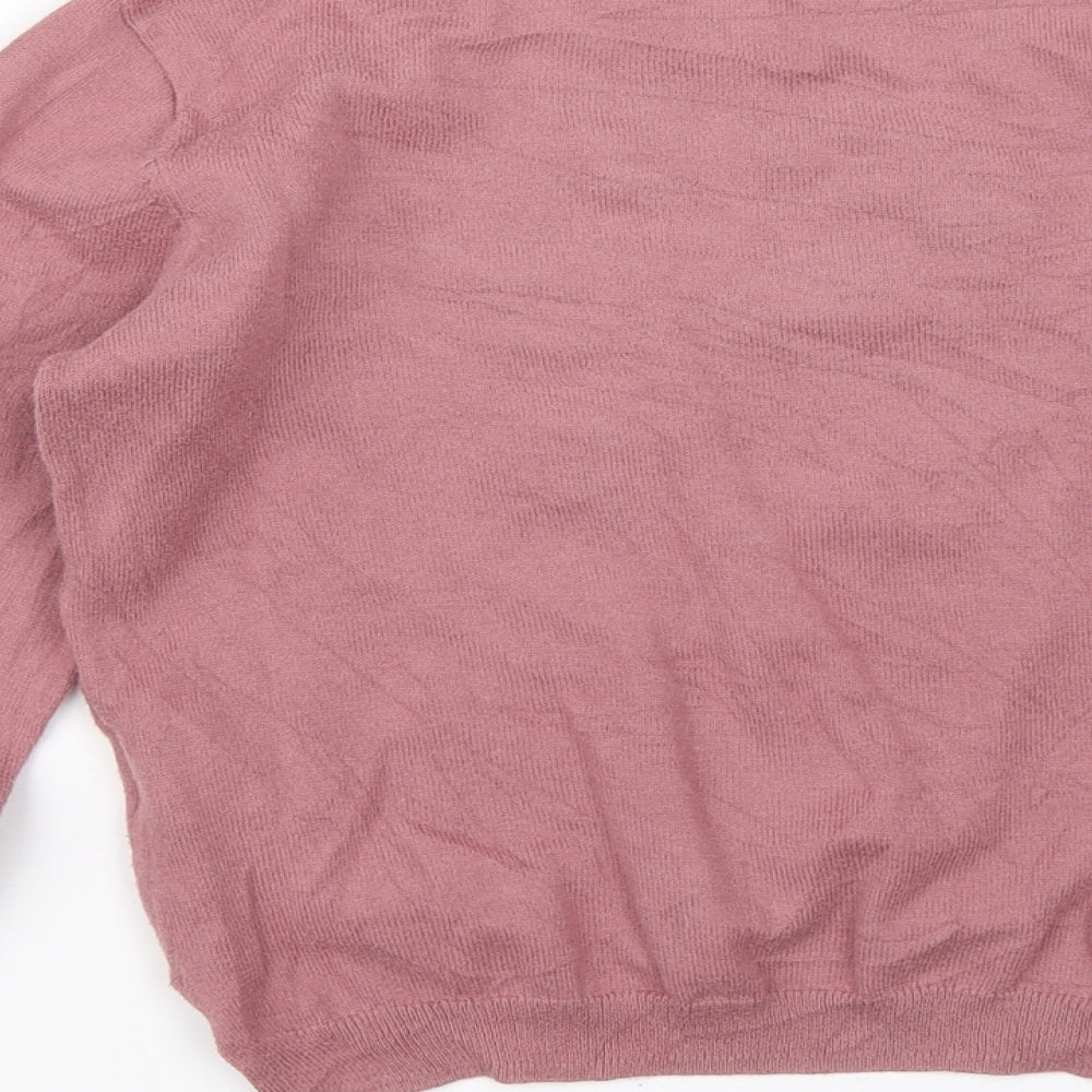 H&M Girls Pink   Pullover Jumper Size 7-8 Years
