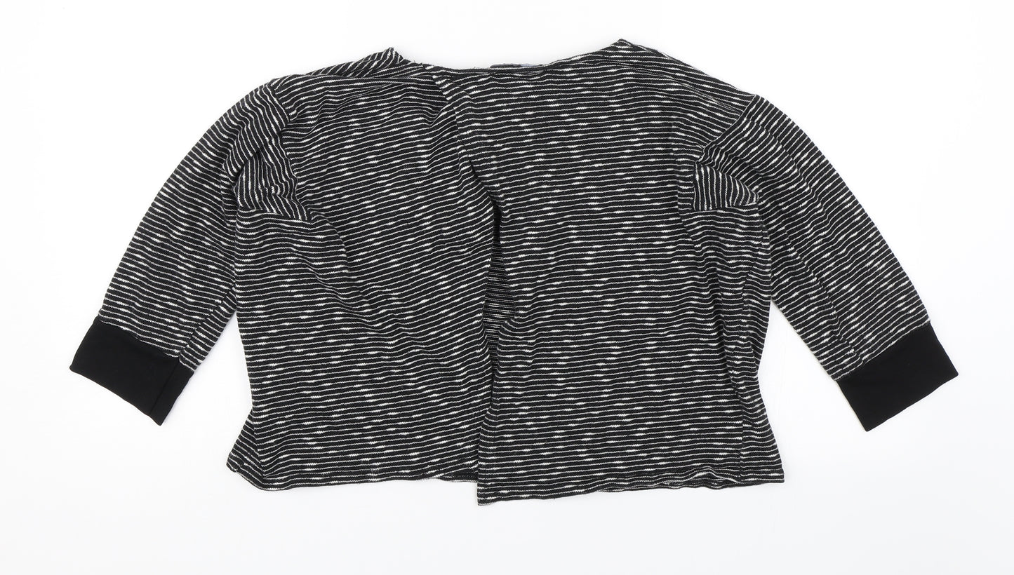 Missguided Womens Black Striped  Basic Blouse Size M