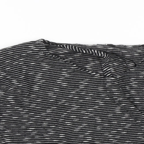 Missguided Womens Black Striped  Basic Blouse Size M