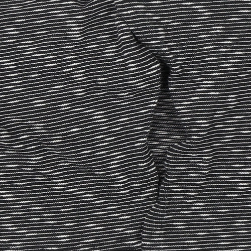 Missguided Womens Black Striped  Basic Blouse Size M