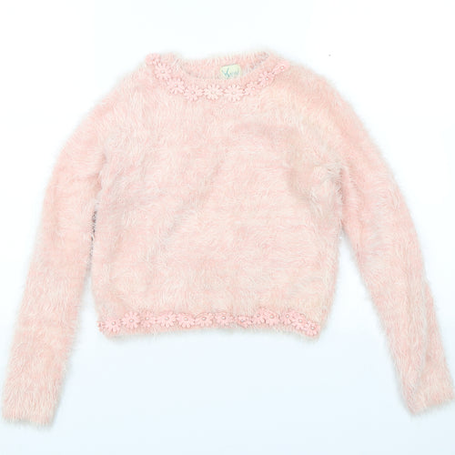 Yumi Girls Pink   Pullover Jumper Size 13-14 Years