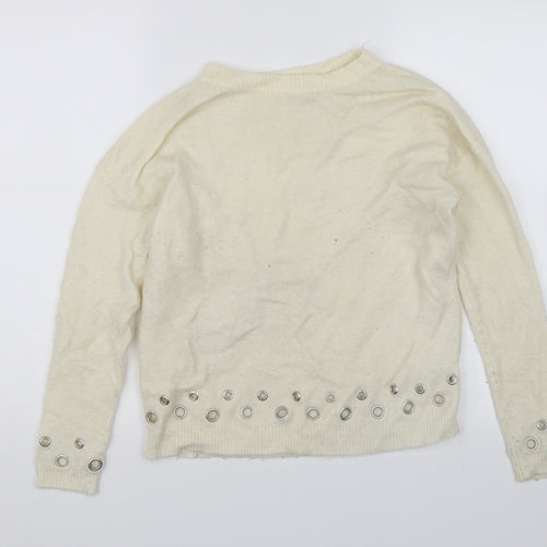 Miss Selfridge Womens White   Pullover Jumper Size 10