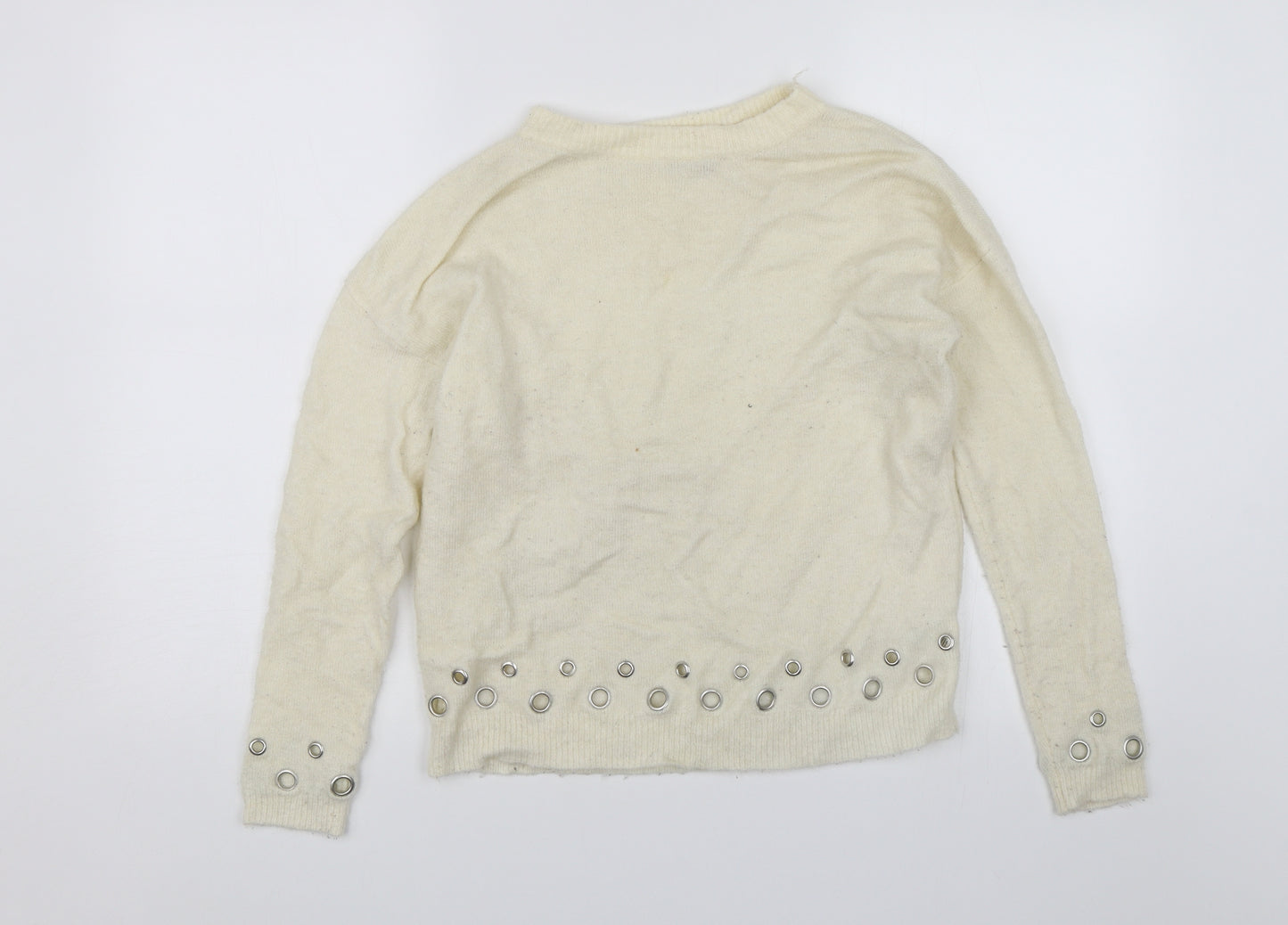 Miss Selfridge Womens White   Pullover Jumper Size 10