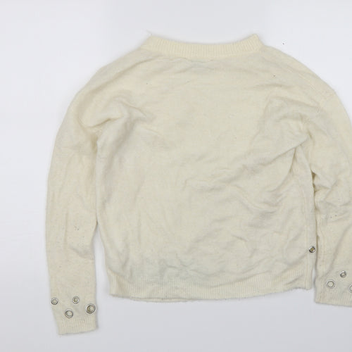 Miss Selfridge Womens White   Pullover Jumper Size 10