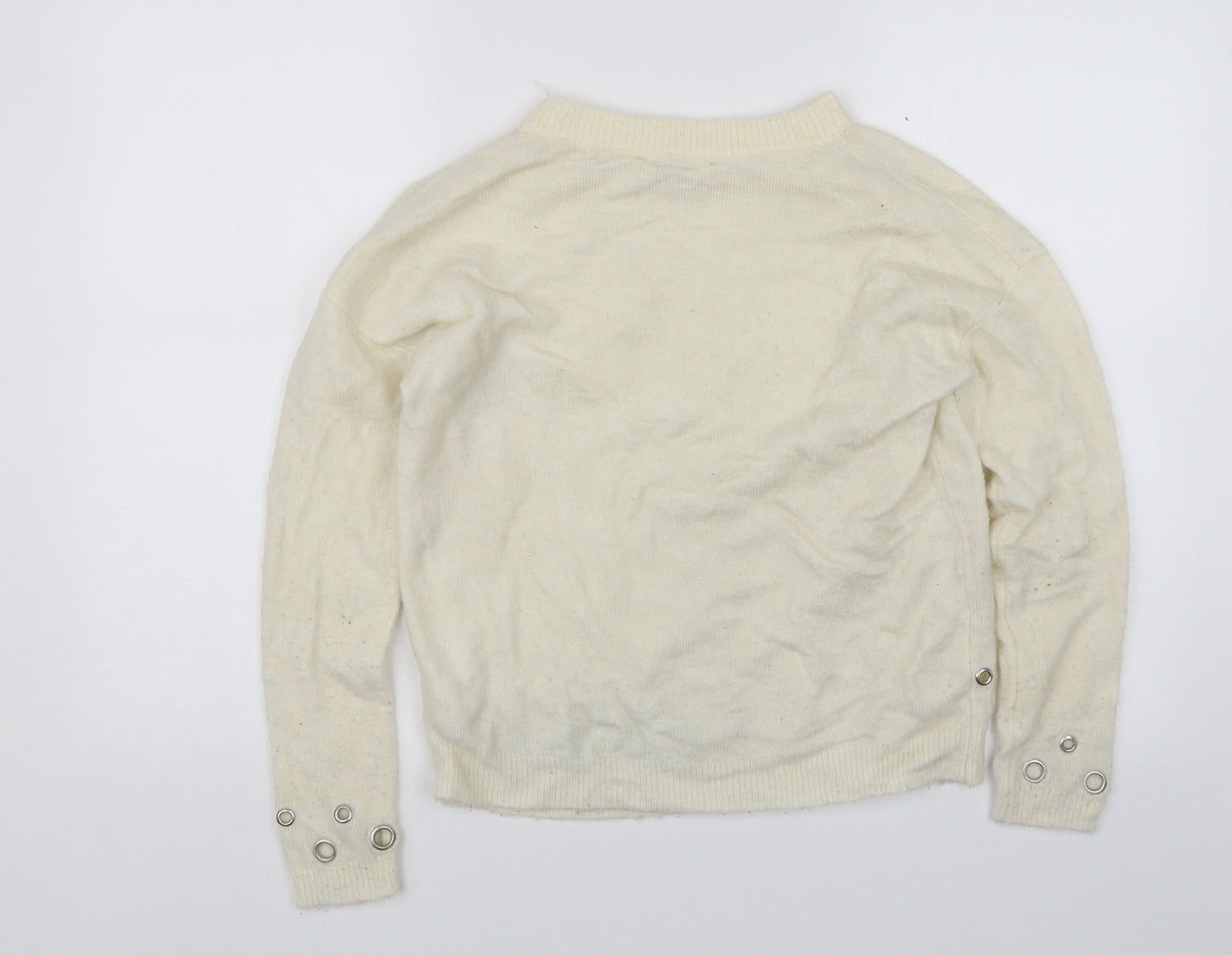 Miss Selfridge Womens White   Pullover Jumper Size 10