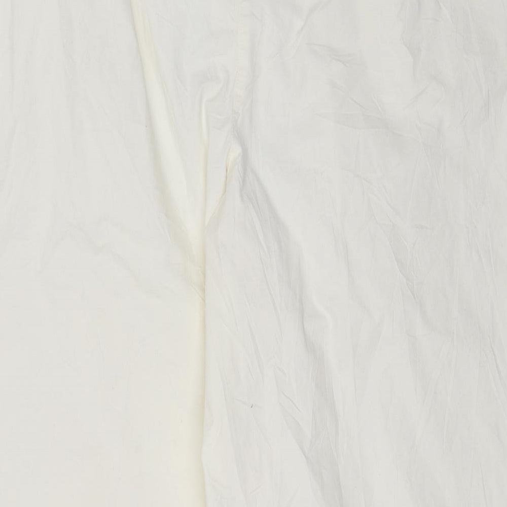 M&S Womens White   Trousers  Size 24 L23 in - Short length