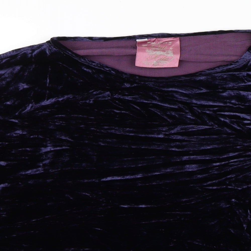 Out of Xile Womens Purple   Basic Blouse One Size