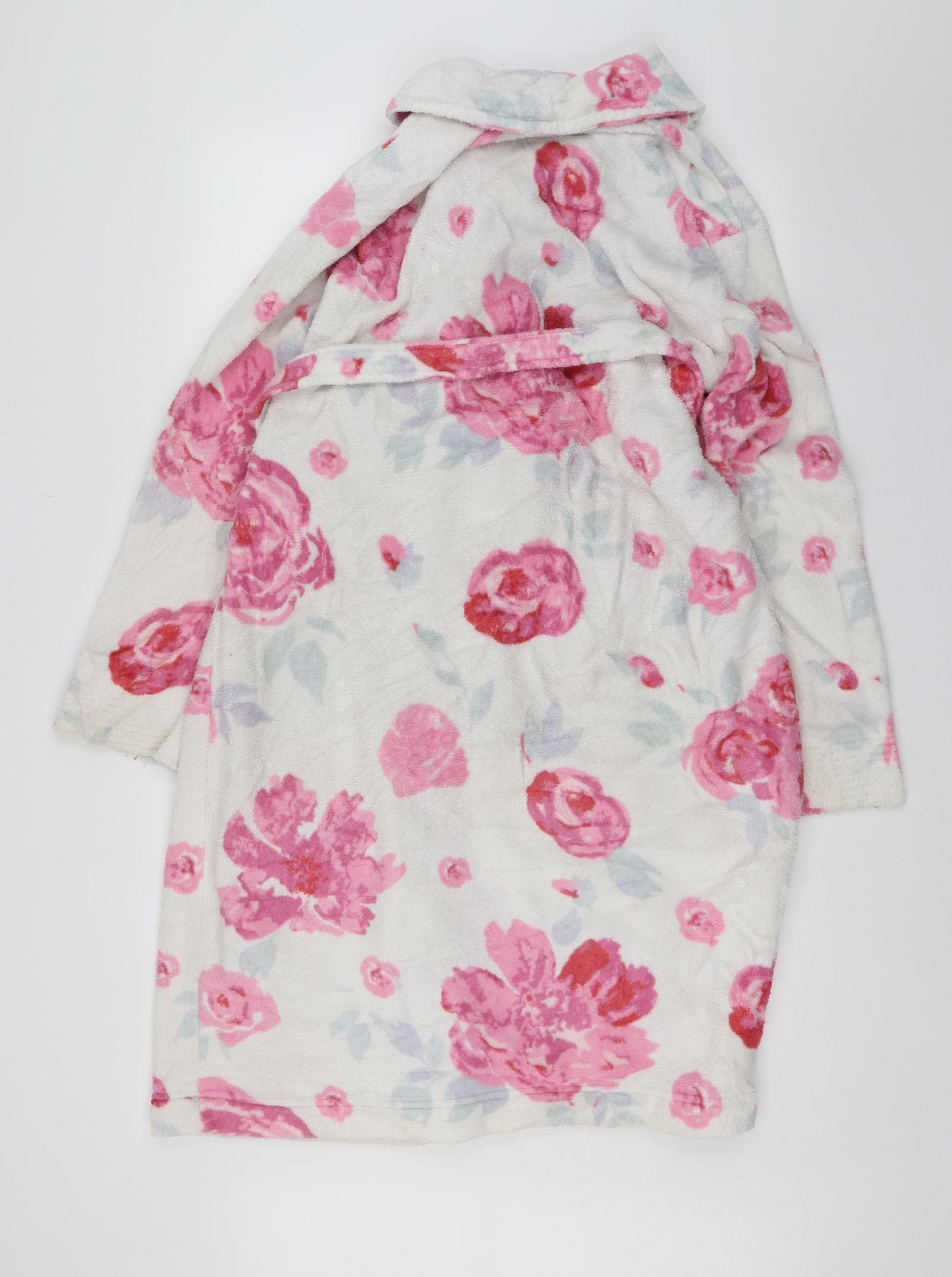 Miomare Womens White Floral  Top Robe Size M