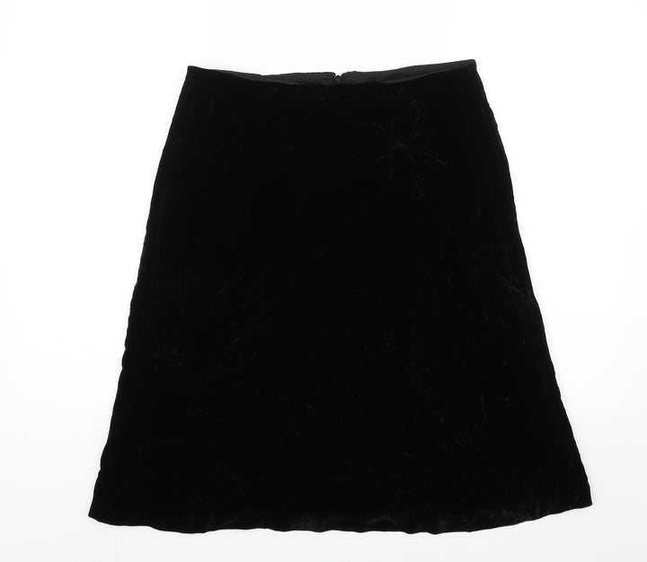 Turnover Womens Black Swing Skirt Size 10
