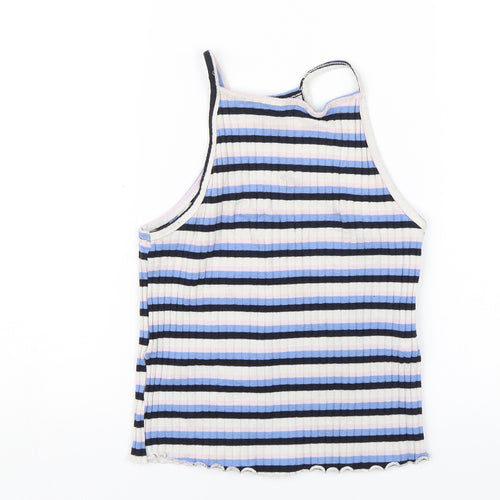 Primark Womens Blue Striped  Basic Tank Size 8