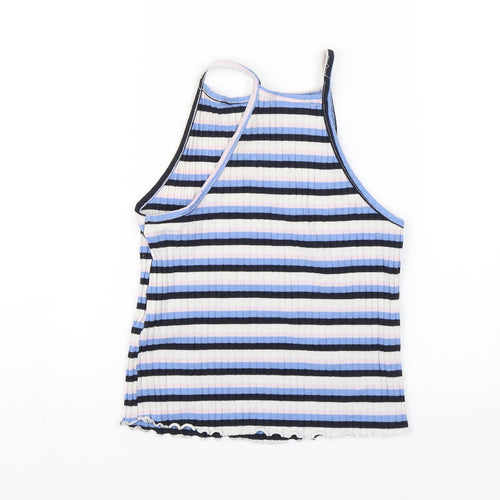 Primark Womens Blue Striped  Basic Tank Size 8