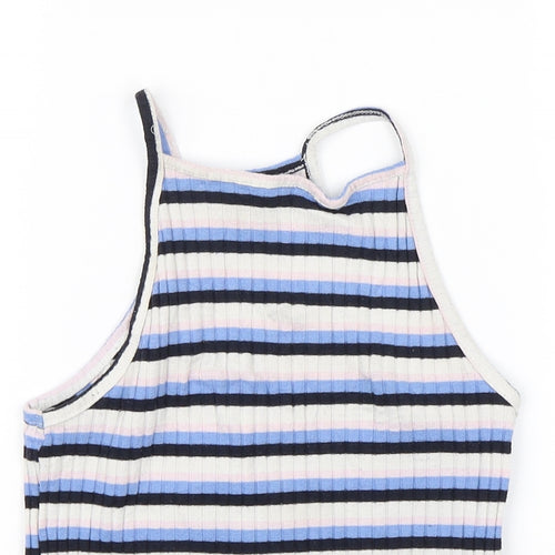 Primark Womens Blue Striped  Basic Tank Size 8