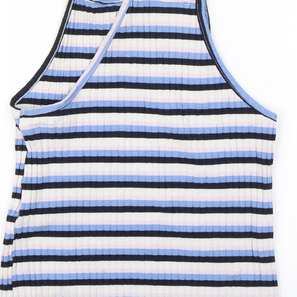 Primark Womens Blue Striped  Basic Tank Size 8
