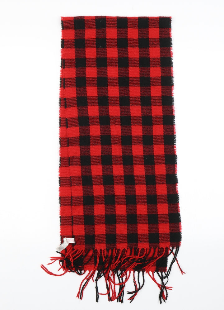 Cedar Wood State Unisex Red Plaid  Scarf  One Size