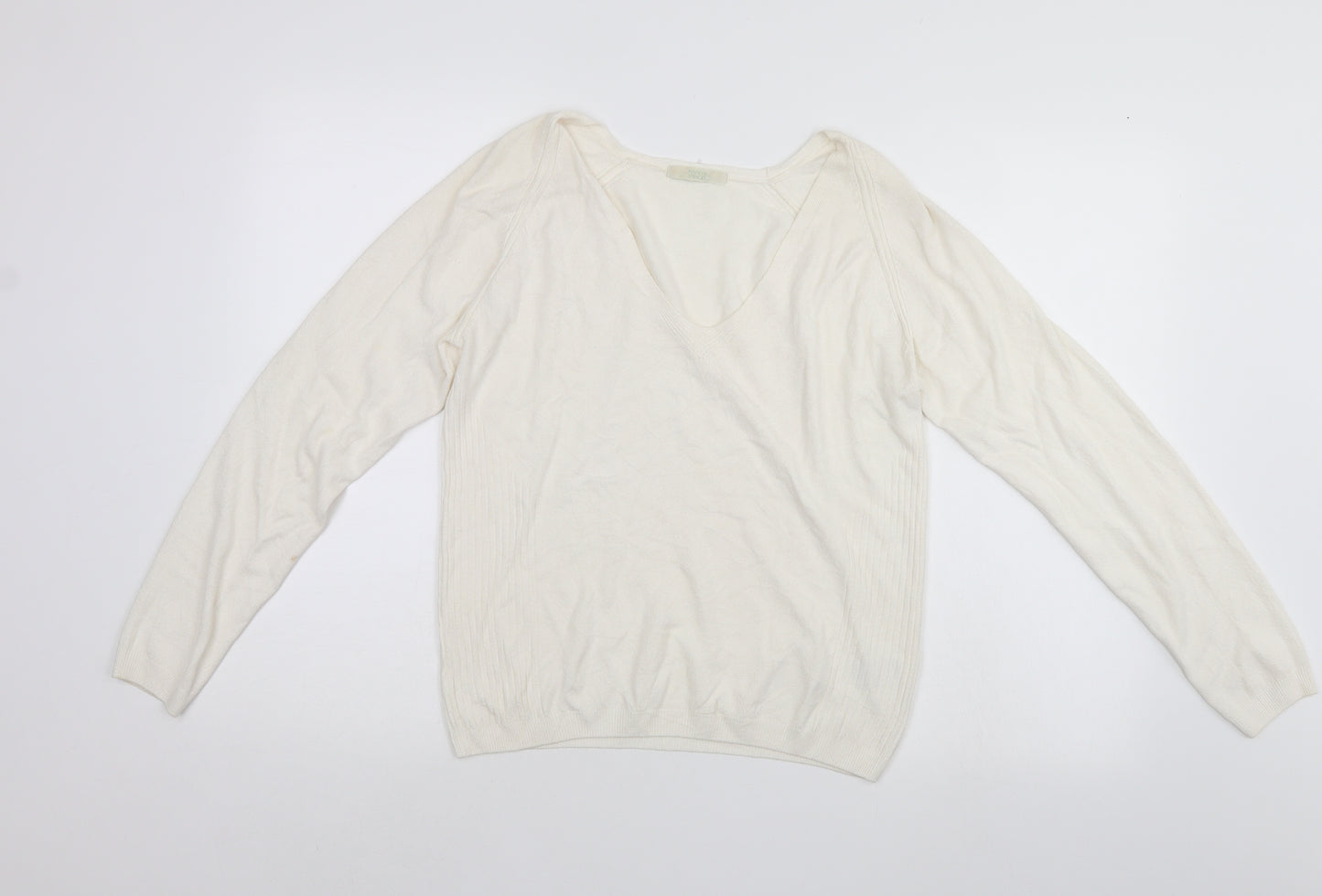 Marks and Spencer Womens White   Pullover Jumper Size 18
