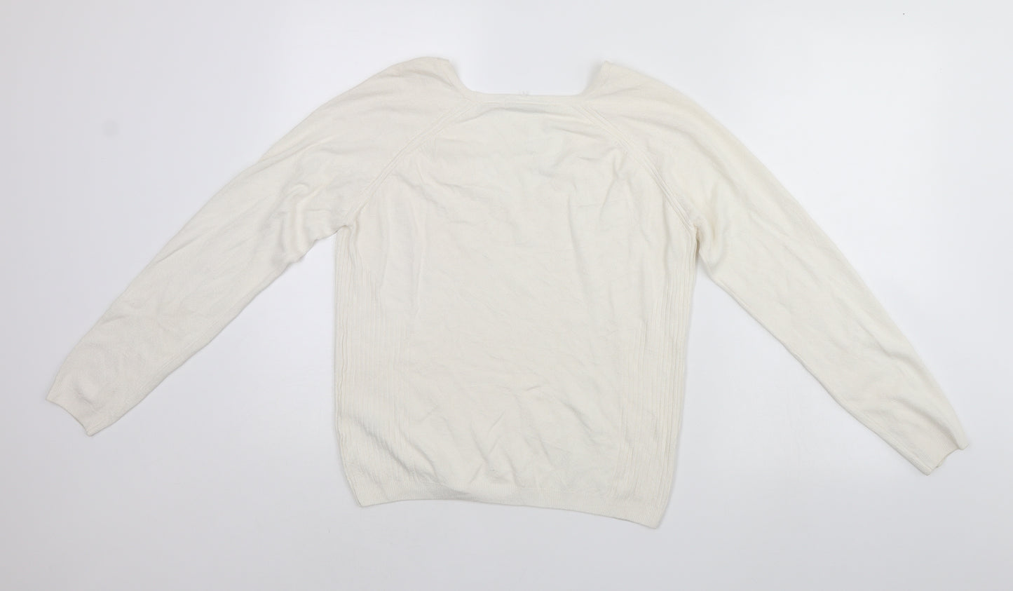 Marks and Spencer Womens White   Pullover Jumper Size 18