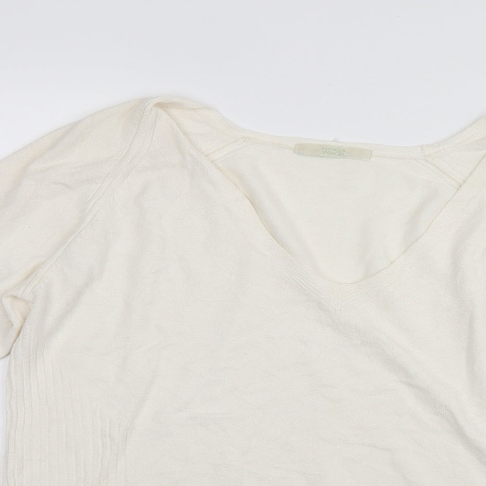 Marks and Spencer Womens White   Pullover Jumper Size 18