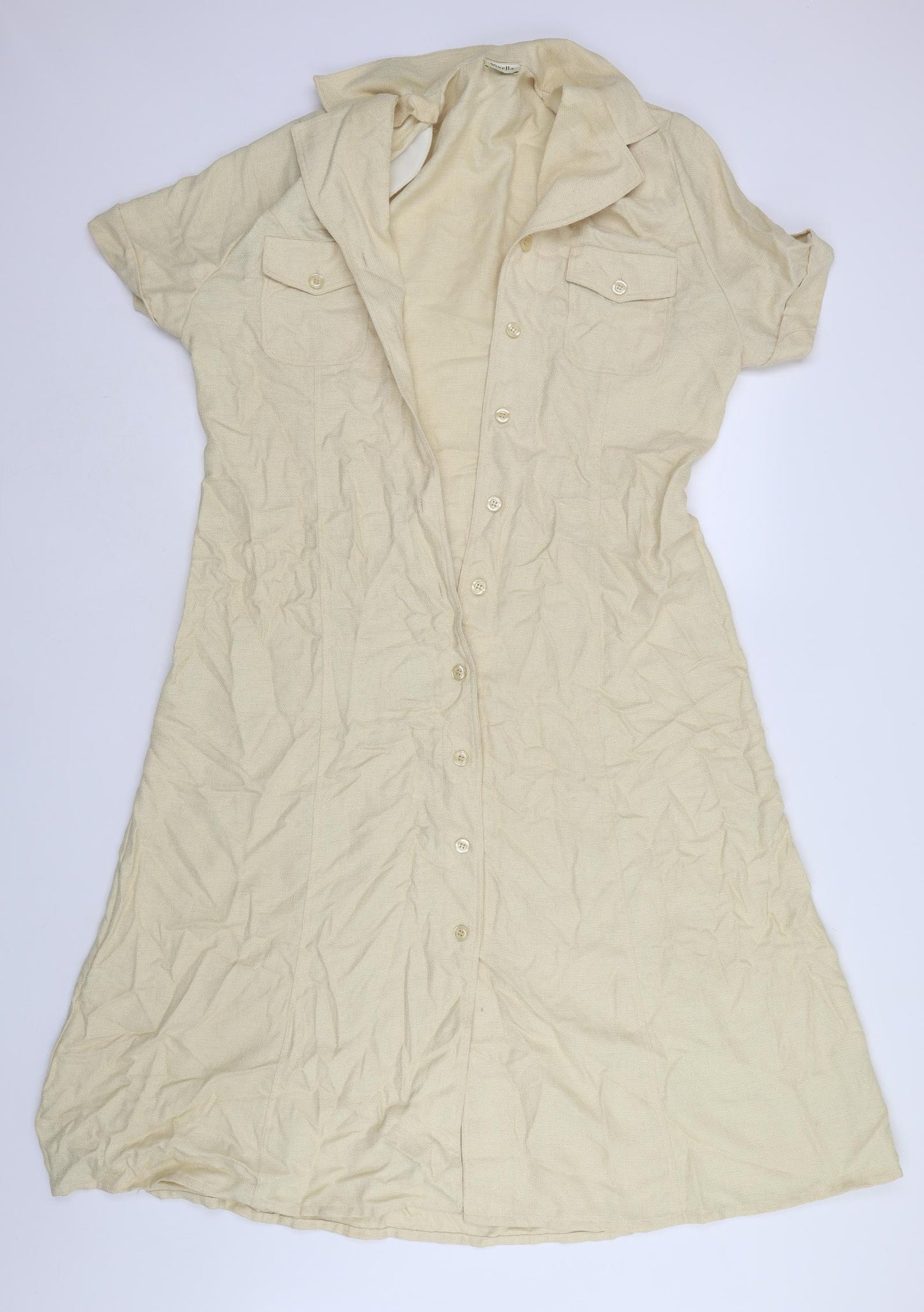 Viyella Womens Ivory   Shirt Dress  Size 14