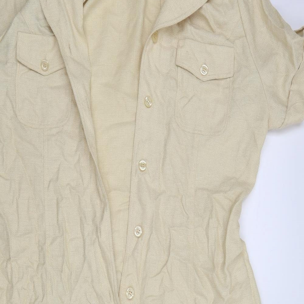 Viyella Womens Ivory   Shirt Dress  Size 14
