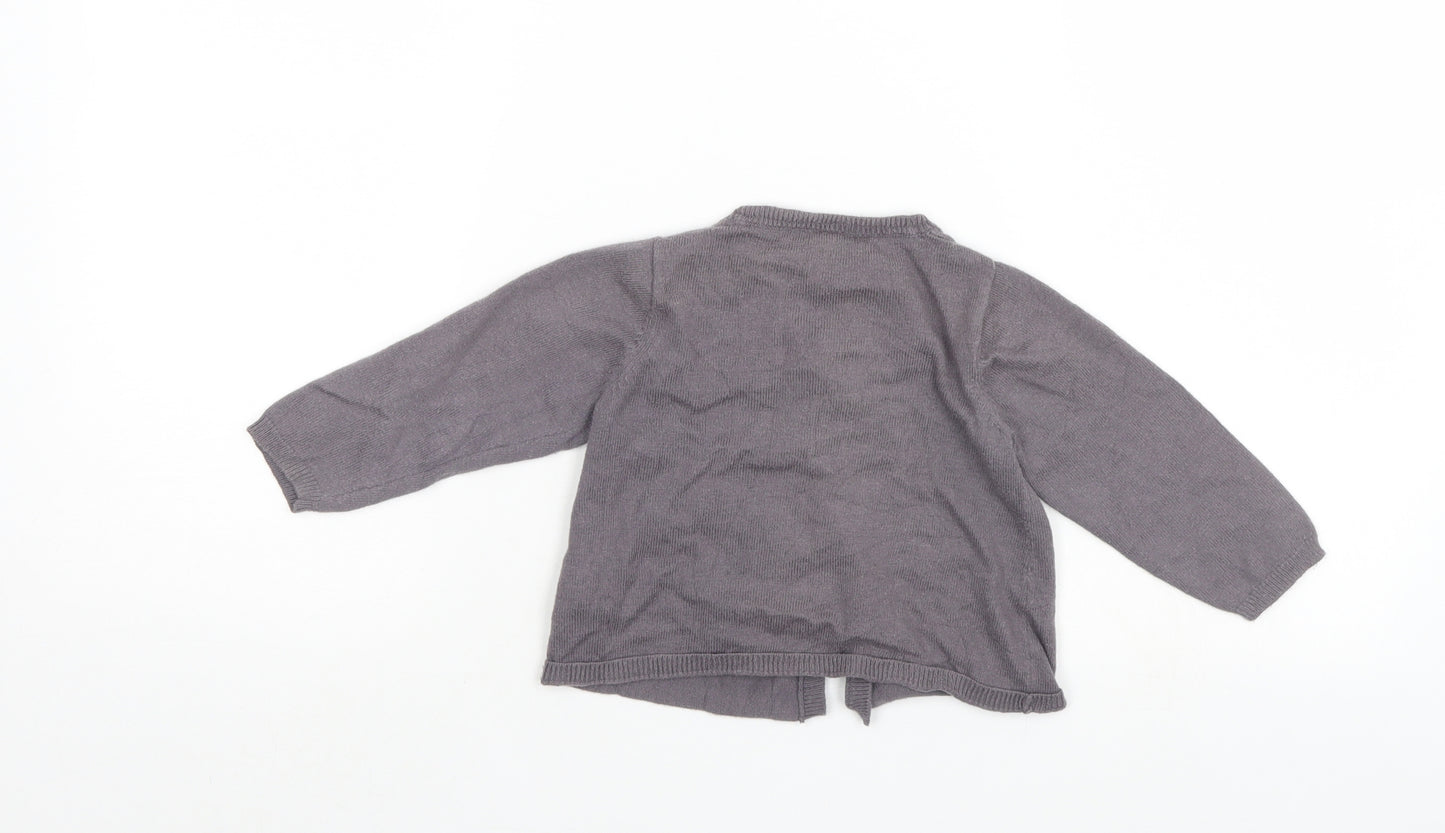 Tape a Loeil Girls Grey   Cardigan Jumper Size 18-24 Months
