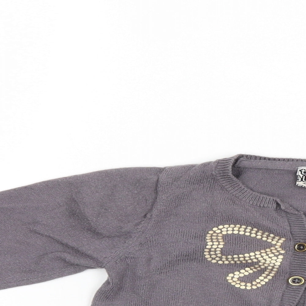 Tape a Loeil Girls Grey   Cardigan Jumper Size 18-24 Months