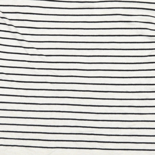 Nine Womens White Striped  Pullover Jumper Size 14