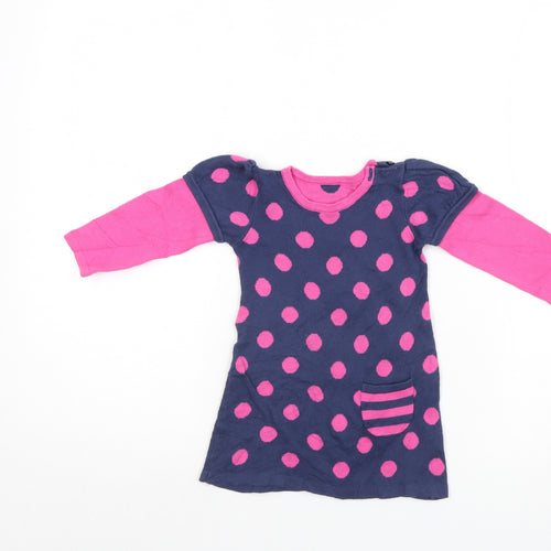 George Girls Multicoloured Polka Dot  Jumper Dress  Size 6-9 Months