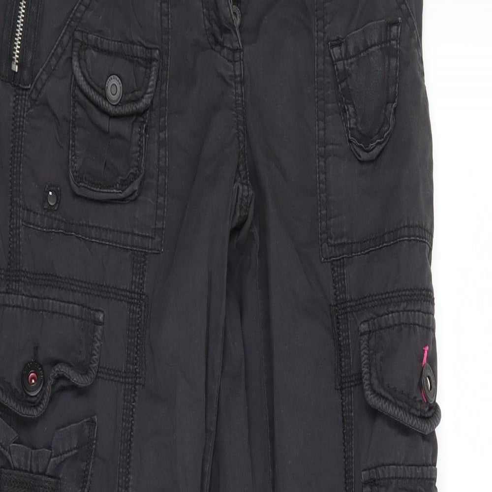 River Island Womens Black   Cargo Trousers Size 8 L32 in
