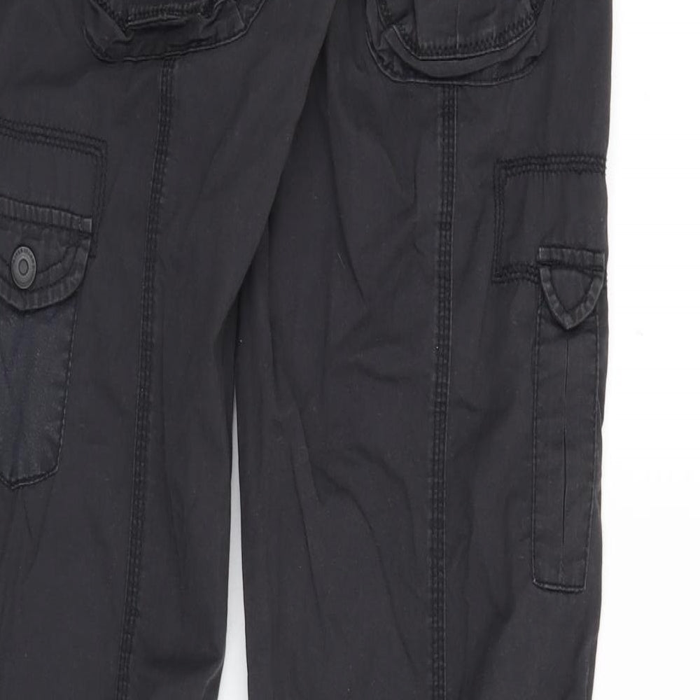 River Island Womens Black   Cargo Trousers Size 8 L32 in