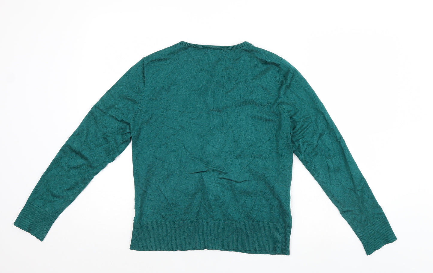 M&Co Womens Green   Cardigan Jumper Size 16