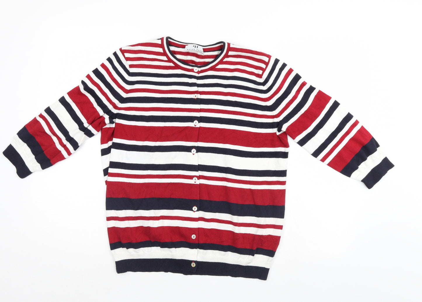 Peter Hahn Womens Multicoloured Striped  Cardigan Jumper