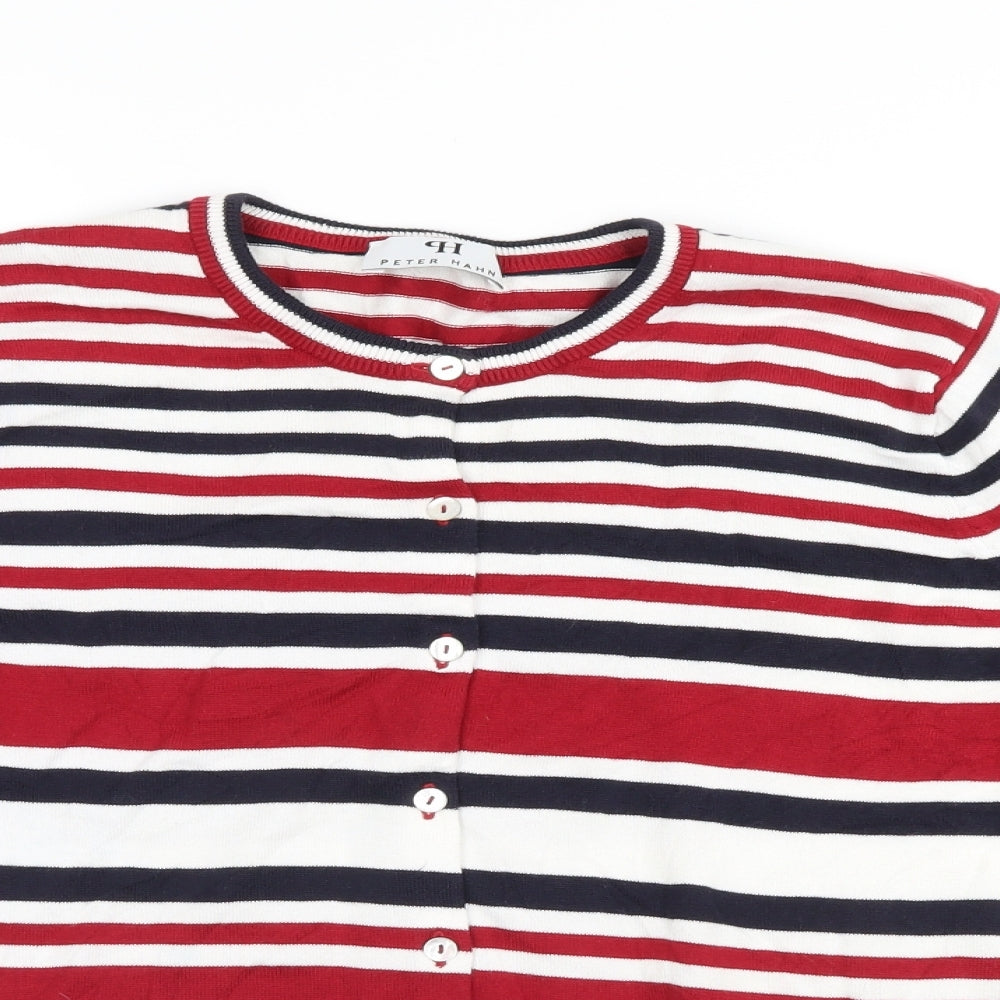 Peter Hahn Womens Multicoloured Striped  Cardigan Jumper