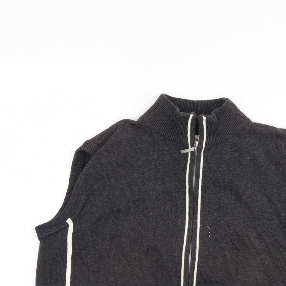 Glenmuir Mens Grey   Full Zip Jumper Size L