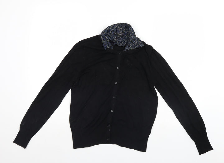 Caroll Womens Black Cardigan Jumper Size 12